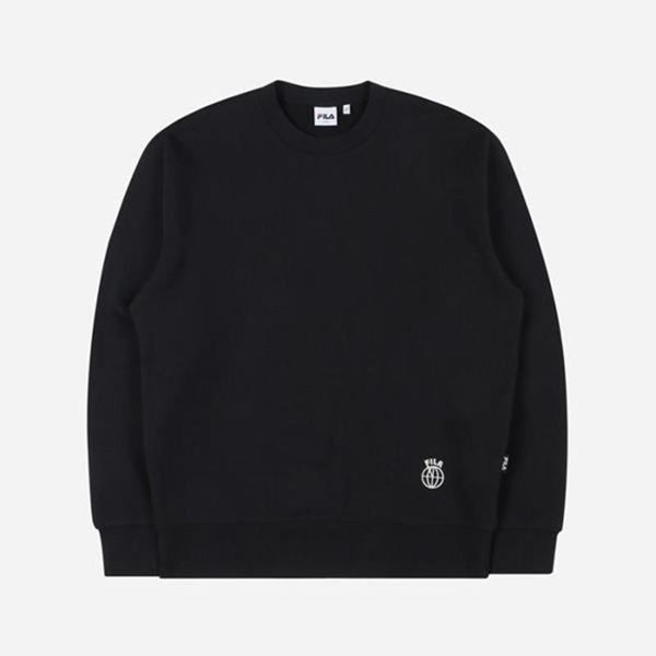 Fila Heritage Graphic Men's Sweatshirts - Black,NZ 83-14769